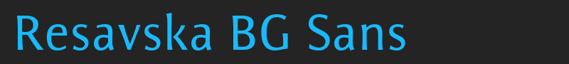 Resavska BG Sans font
